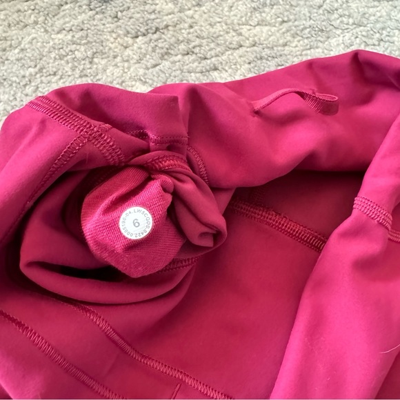 Lululemon Pink Fuchsia, Magenta Drawstring Leggings - Picture 3 of 5